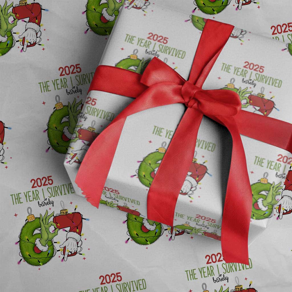 The Year I Survived 67 Six Seven Christmas Meme Wrapping Paper Roll TS14 White Print Your Wear
