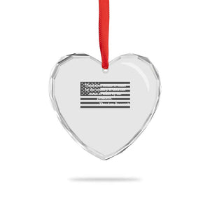 Theodore Roosevelt Heart Crystal Glass Ornament Patriotism Means To Stand By The Country Not By The President