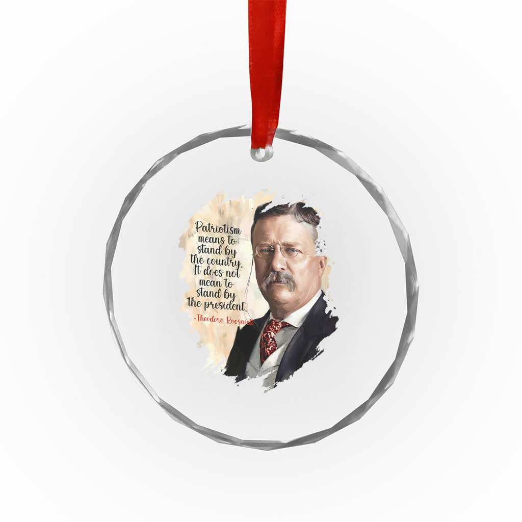 Theodore Roosevelt Quote Crystal Glass Ornament American History Presidents Day TS14 Print Your Wear