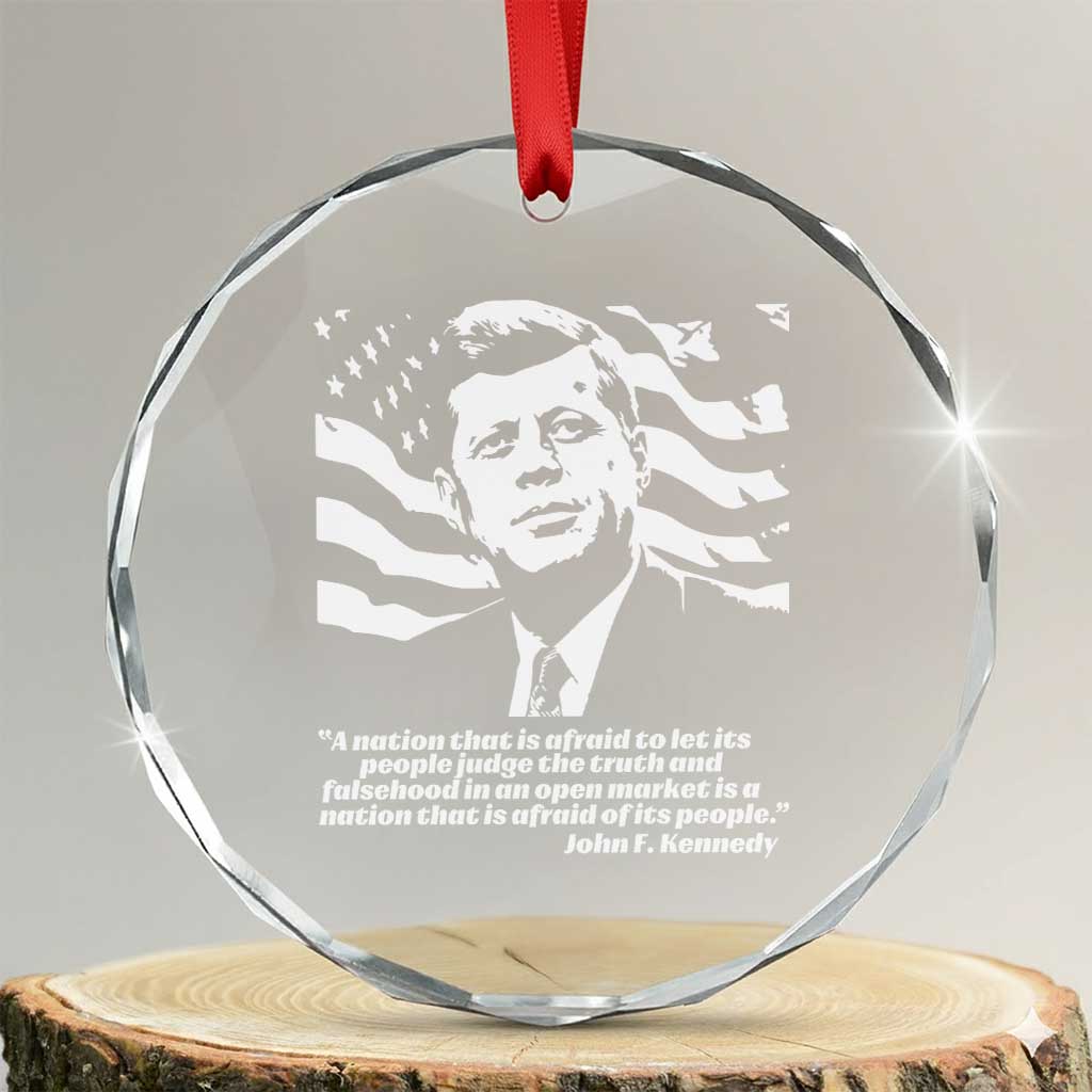 Theodore Roosevelt Quote Crystal Glass Ornament Patriotic American Flag Presidents Day TS14 Transparent Glass 3'' Circle Print Your Wear
