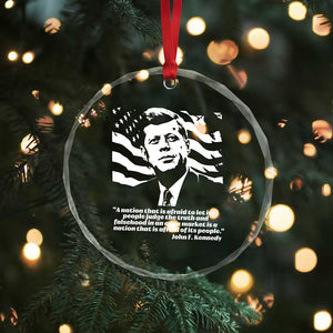 Theodore Roosevelt Quote Crystal Glass Ornament Patriotic American Flag Presidents Day TS14 Print Your Wear