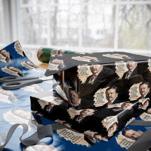 Theodore Roosevelt Quote Wrapping Paper Roll American History Presidents Day TS14 Black Print Your Wear