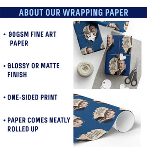 Theodore Roosevelt Quote Wrapping Paper Roll American History Presidents Day TS14 Print Your Wear