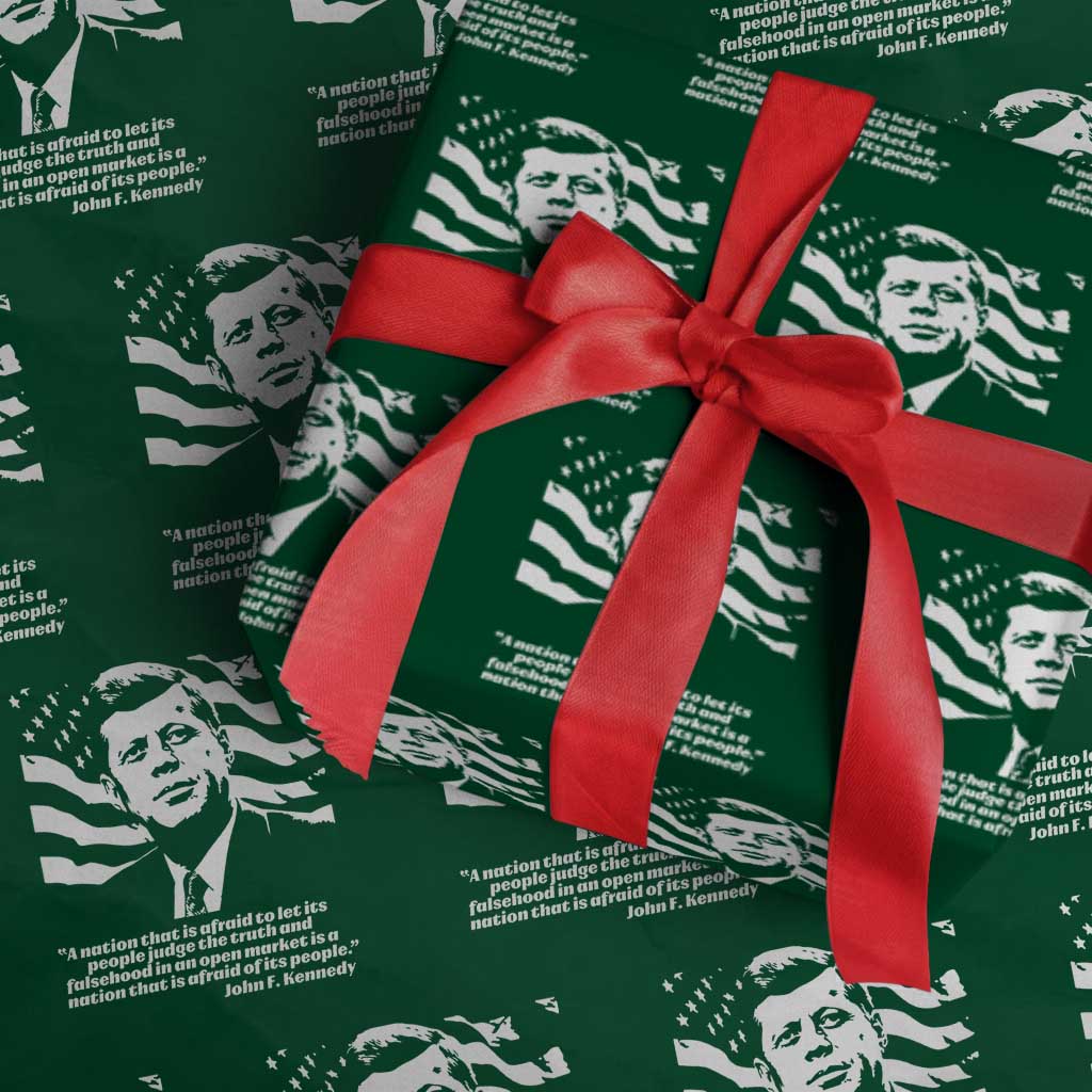 Theodore Roosevelt Quote Wrapping Paper Roll Patriotic American Flag Presidents Day TS14 Green Print Your Wear