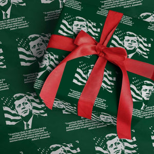 Theodore Roosevelt Quote Wrapping Paper Roll Patriotic American Flag Presidents Day TS14 Green Print Your Wear