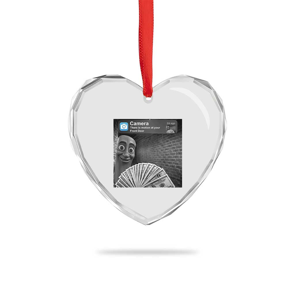 There is Motion at Your Front Door Heart Crystal Glass Ornament Tung Tung Tung Sahur Italian Brainrot Meme TS14 Print Your Wear