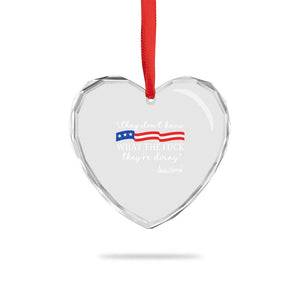 They Dont Know WTF They Are Doing Heart Crystal Glass Ornament Red White Blue TS02 Print Your Wear