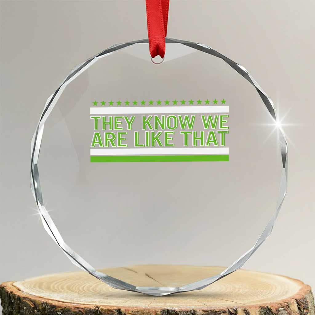They Know We Are Like That Crystal Glass Ornament Game Day Sports Fan TS12 Transparent Glass 3'' Circle Print Your Wear