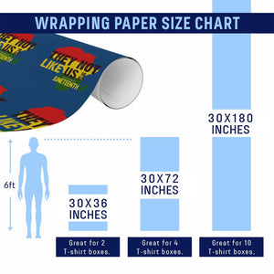 They Not Like Us Juneteenth 1865 Wrapping Paper Roll Afrocentric Africa Map Black Pride TS02 Print Your Wear