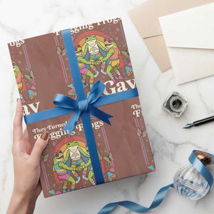 They Turned The Frigging Frogs Gay Wrapping Paper Roll Funny LGBTQ Pride Month