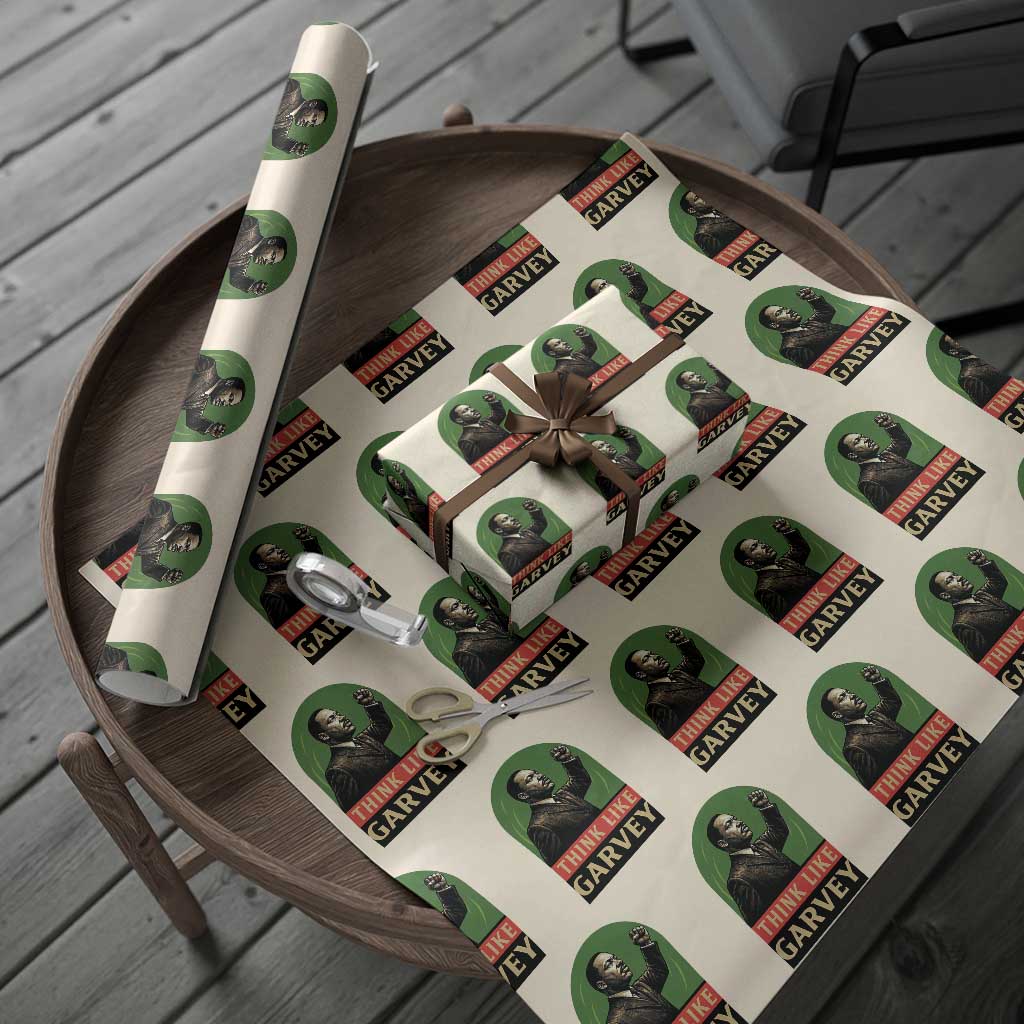 Think Like Garvey Wrapping Paper Roll Civil Rights Leader Gift TS12 Beige Print Your Wear