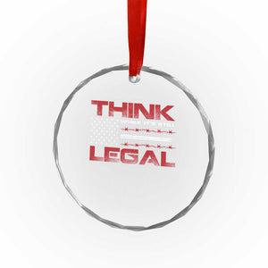 Think While It's Still Legal Crystal Glass Ornament Patriotic Flag TS10 Print Your Wear