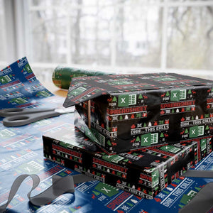 This Calls for a Spreadsheet Christmas Wrapping Paper Roll Funny Excel Xmas Gift for Data Nerds Accountants TS02 Black Print Your Wear