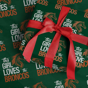 This Girl Loves The DFB Wrapping Paper Roll Football Inspirational Game Day Heart Graphic TS10 Green Print Your Wear