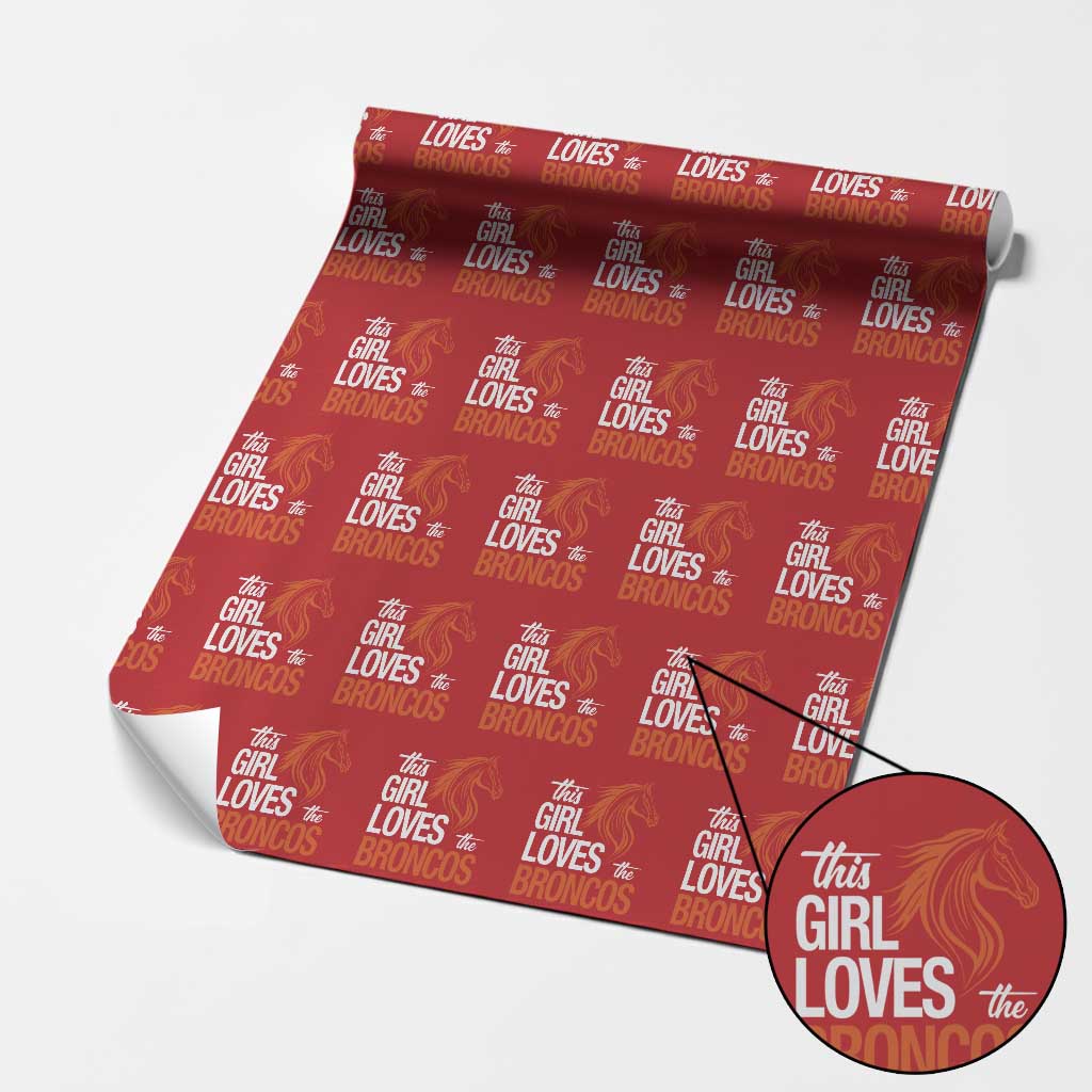 This Girl Loves The DFB Wrapping Paper Roll Football Inspirational Game Day Heart Graphic TS10 Red Print Your Wear
