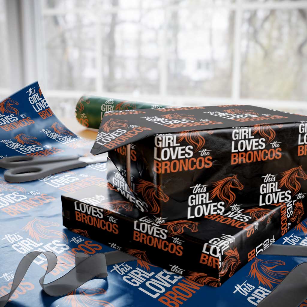 This Girl Loves The DFB Wrapping Paper Roll Football Inspirational Game Day Heart Graphic TS10 Black Print Your Wear