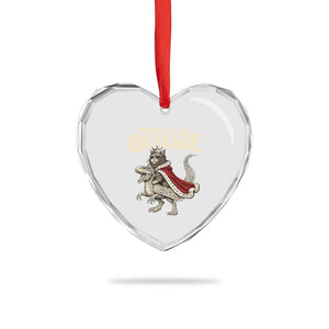 This Is an Outrage Royal Cat Heart Crystal Glass Ornament Funny Princess Cat Riding Dragon Fantasy TS02 Print Your Wear