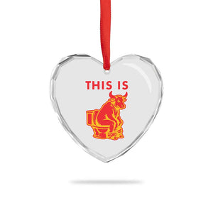This Is Bull Shit Heart Crystal Glass Ornament Bullshit Sarcastic Embarrassing Gag Gifts TS10 Print Your Wear