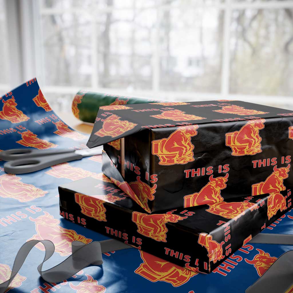 This Is Bull Shit Wrapping Paper Roll Bullshit Sarcastic Embarrassing Gag Gifts TS10 Black Print Your Wear