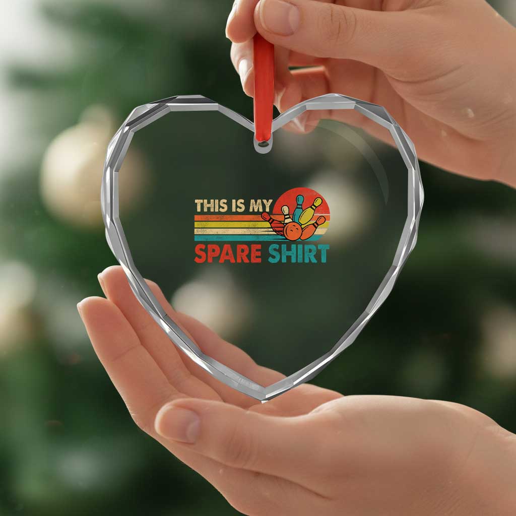 This Is My Spare Bowling Heart Crystal Glass Ornament Bowler Funny Team TS10 Print Your Wear