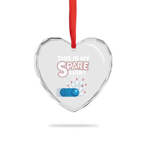 This Is My Spare Shirt Heart Crystal Glass Ornament Bowling Pun Gift TS12 Print Your Wear