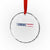 This is The Turning Point Crystal Glass Ornament Patriotic American Flag Graphic TS02 Transparent Glass 3'' Circle Print Your Wear