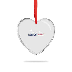 This is The Turning Point Heart Crystal Glass Ornament Patriotic American Flag Graphic TS02 Print Your Wear