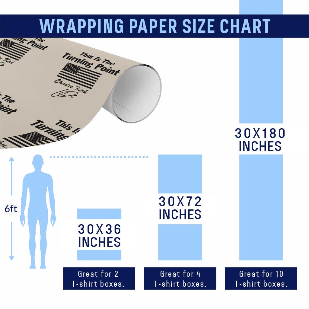 This is The Turning Point Wrapping Paper Roll American Flag A True Patriot Statement TS02 Print Your Wear