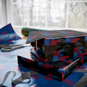 This is The Turning Point Wrapping Paper Roll USA Flag Patriotic Freedom Conservative TS10 Black Print Your Wear