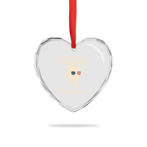 Thomas Jefferson July 3 1776 Heart Crystal Glass Ornament Crap That's Due Tomorrow Funny History