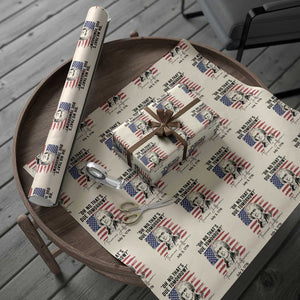 Thomas Jefferson July 3 1776 Historical Meme Wrapping Paper Roll Oh No That is Due Tomorrow TS02 Beige Print Your Wear