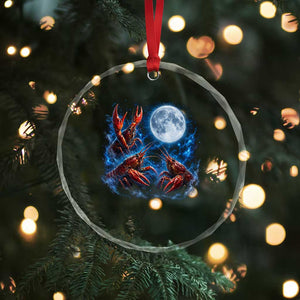 Three Crawfish Moon Crystal Glass Ornament Lobster Howling To The Moon Vintage Moon Animals TS10 Print Your Wear