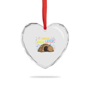 Three Days Later Christian Easter Heart Crystal Glass Ornament Funny Jesus Resurrection Meme TS11 Print Your Wear