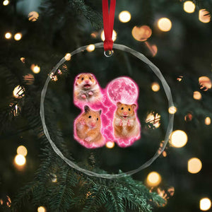 Three Hamsters Retro Graphic Crystal Glass Ornament Small Pet Lover Gift Idea TS12 Print Your Wear