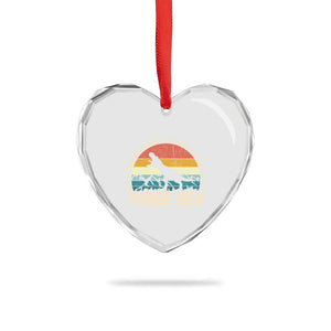 Three Rex 3rd Birthday Heart Crystal Glass Ornament 3 Years Old Dinosaur Bday Boy TS02 Print Your Wear