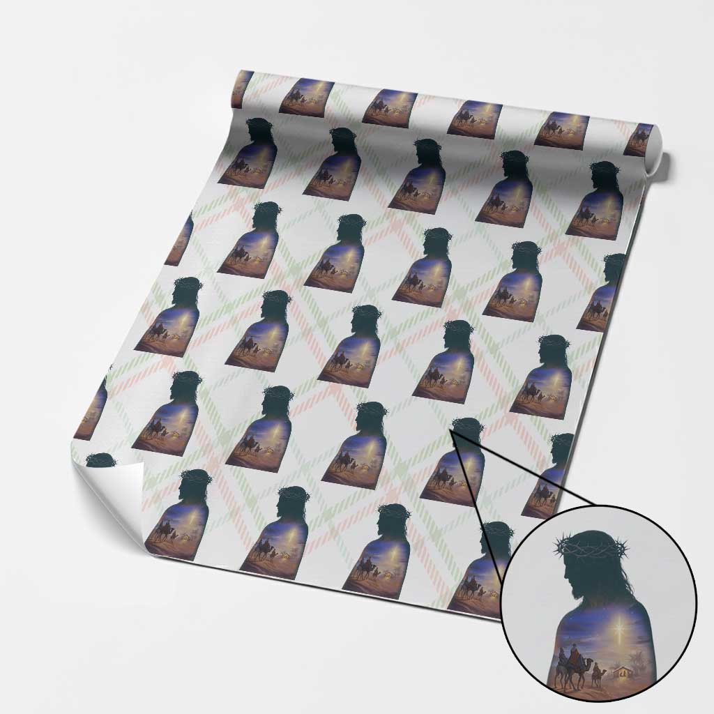Three Wise Men Nativity Scene Wrapping Paper Roll Christian Jesus Faith TS14 Christmas Plaid Print Your Wear