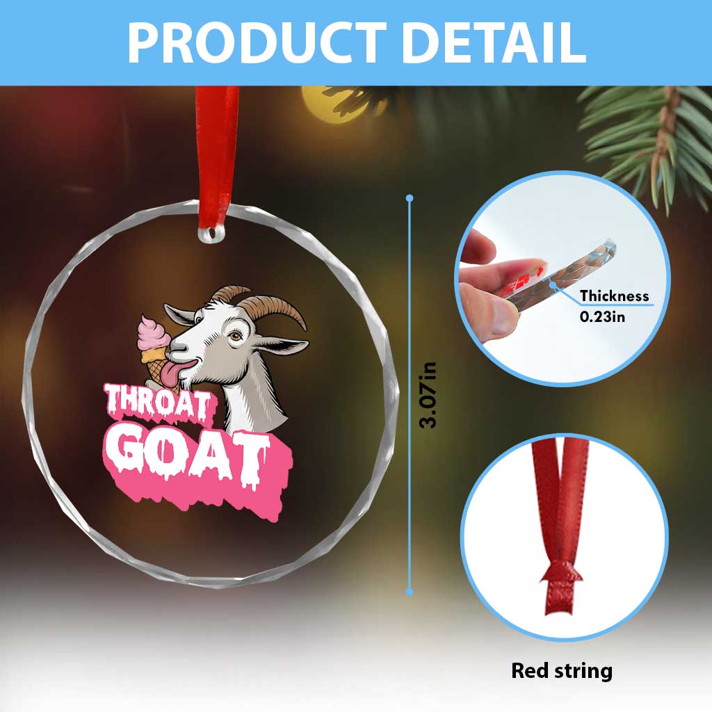 Throat Goat Crystal Glass Ornament Sarcastic Adult Humor TS12 Print Your Wear