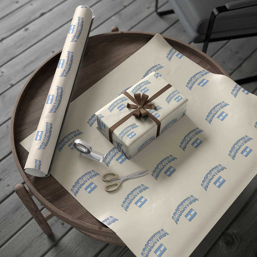 Throwback Argentina Pride Wrapping Paper Roll Vintage Flag Heritage Gift
