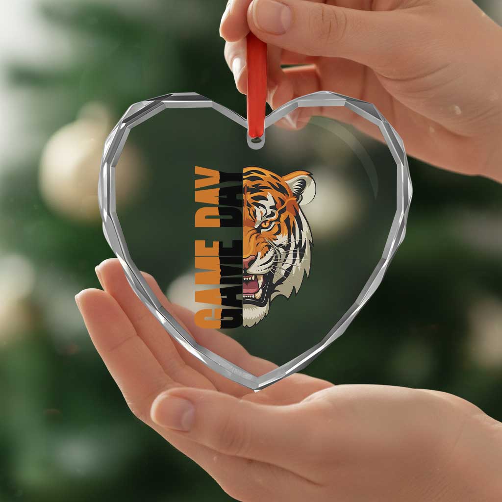 Tiger Football Lover Heart Crystal Glass Ornament Game Day Fan Lifestyle TS12 Print Your Wear