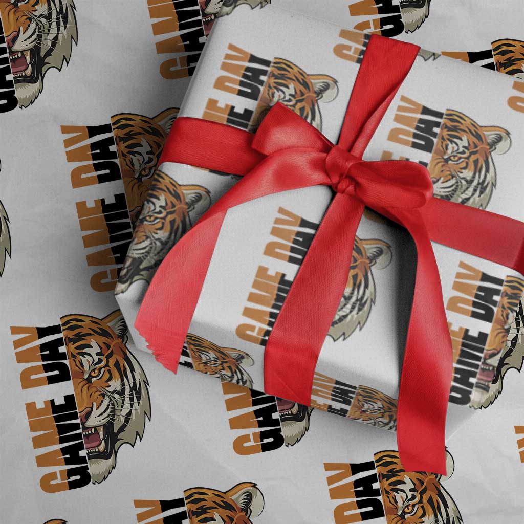 Tiger Football Lover Wrapping Paper Roll Game Day Fan Lifestyle TS12 White Print Your Wear