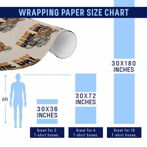 Tiger Football Lover Wrapping Paper Roll Game Day Fan Lifestyle TS12 Print Your Wear
