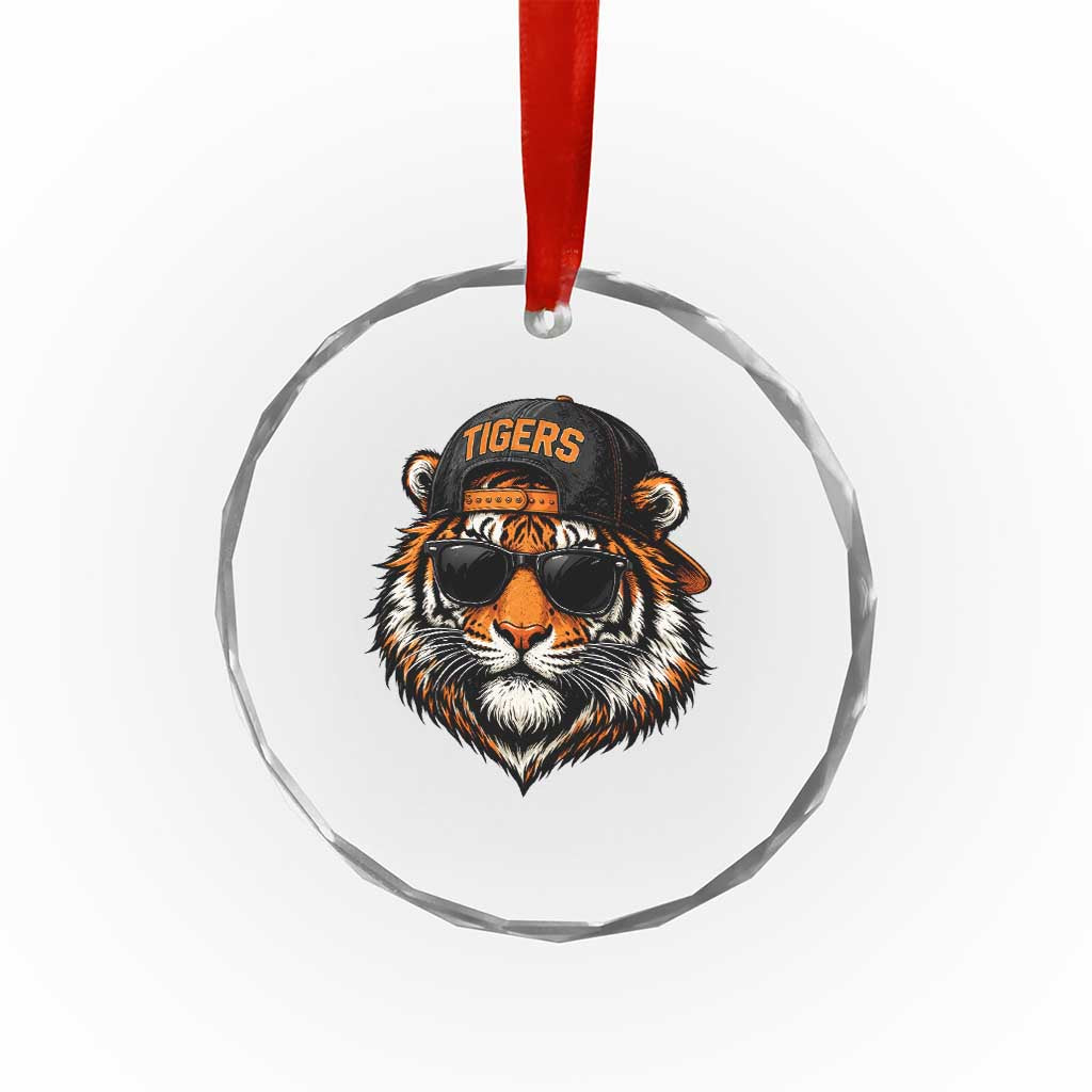 Tiger Mascot Crystal Glass Ornament Vintage Sports Name Baseball Cap Sunglasses TS10 Print Your Wear