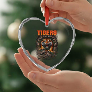 Tiger Sports Name Heart Crystal Glass Ornament Vintage Distressed Baseball Fans TS10 Print Your Wear