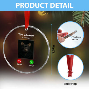 Tim Cheese Is Calling Crystal Glass Ornament Funny Decline Or Accept Meme TS02 Print Your Wear