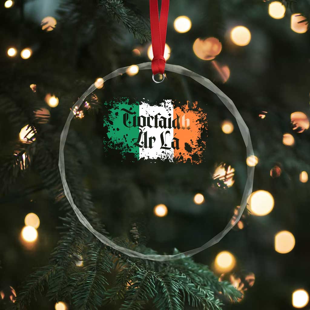 Tiocfaidh Ar La Crystal Glass Ornament Vintage Irish Ireland Flag TS11 Print Your Wear