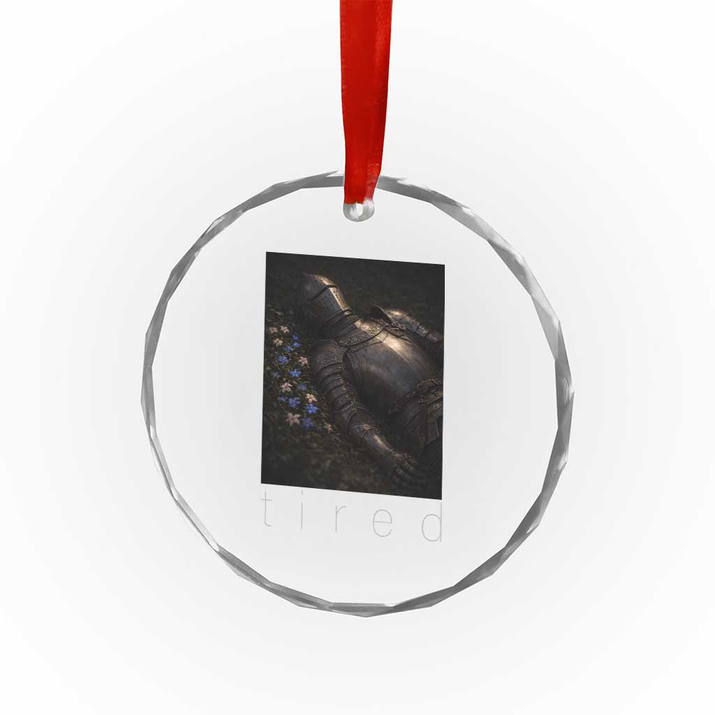 Tired Knight Crystal Glass Ornament Gothic Medieval Fantasy TS10 Print Your Wear
