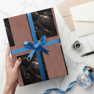 Tired Knight Wrapping Paper Roll Gothic Medieval Fantasy TS10 Mocha Print Your Wear