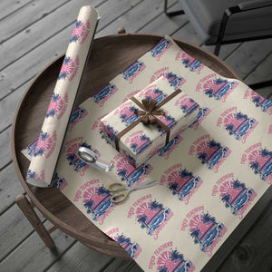 Tired Teachers Summer Club Wrapping Paper Roll Retro Mama Summer Beach Vacation Gift