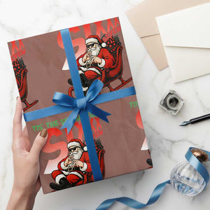 Tis The Season For Sixx Seven Meme Wrapping Paper Roll Funny Trendy Xmas Party Gift TS12 Mocha Print Your Wear