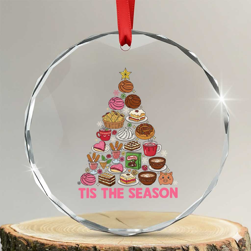 Tis The Season Mexican Christmas Crystal Glass Ornament TS14 Transparent Glass 3'' Circle Print Your Wear